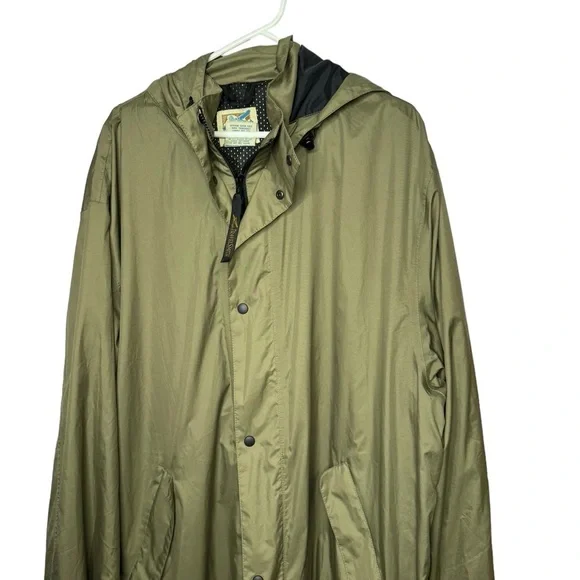 TRAVELSMITH Mens Long Duster Hooded Stadium Rain Jacket XX
